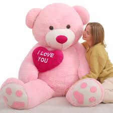 Oso Peluche Gigante Rosa con Corazón - Regalo Perfecto de San Valentín