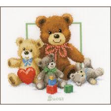 Kit de Bordado Cruzado: Oso de Peluche DIY