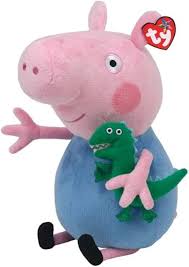 Peppa Pig George - Peluche Grande de 28 cm