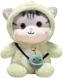 Almohada de Peluche Kawaii de Gato Gris