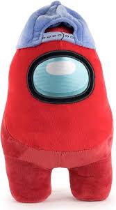 Peluche Oficial Among Us - Rojo con Gorra Azul