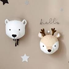Cabeceras de Animales de Peluche para Decoración Infantil