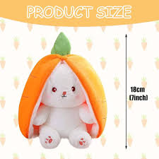 Conjunto Reversible Conejito de Peluche Zanahoria