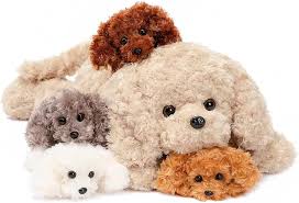 MorisMos: Peluche Grande de Mamá Perro con 4 Kawaii