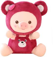 Peluche Cerdito Fresa: Almohada Decorativa Linda