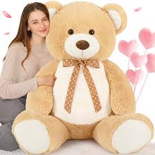 Oso de Peluche Gigante XXL Albaricoque - Regalo Kawaii