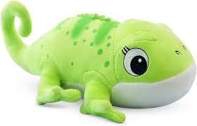 Camaeleón Verde de Peluche Realista