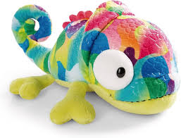 Cameleón de Peluche Candymon 25cm - Verde y Multicolor
