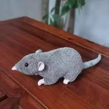 Juguete de Peluche: Ratón Gris Suave de 13 Pulgadas