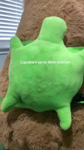 Sticker de Capibara Triste con Tortuga