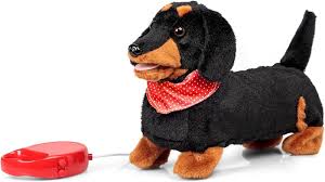 Tobar 35988 Animigos: Peluche Teckel Animado en Negro y Marrón