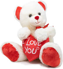 Oso de Peluche Grande con Corazón y Lazo - I Love You