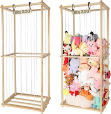 Organizador de Juguetes de Madera HEYOUTH: Guarda Peluches Zoo