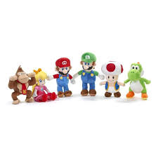 Pack 6 Peluches Super Mario Bros - 20cm