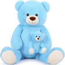 MorisMos Oso de Peluche Gigante Azul 100cm