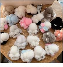 Llavero Suave de Conejo de Peluche