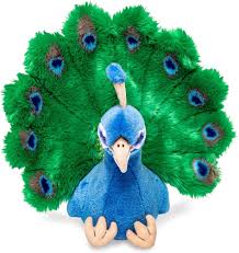 Pavo Real de Peluche Uni-Toys - 30 cm