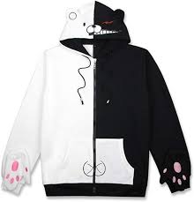 Sudadera con Capucha de Oso Negro y Blanco Guturris