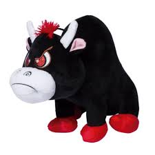 Figura de Peluche Toro Bravo - 20cm Rojo