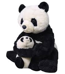 Panda Mamá y Cría de Peluche