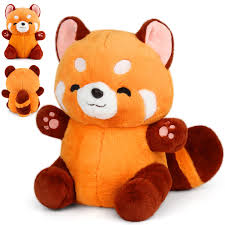 Panda Rojo de Peluche Suave - 23 cm
