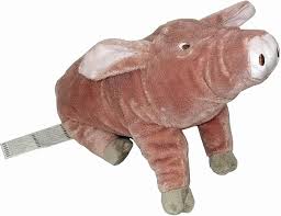 Peluche Cerdo Nudoso Rosa - 37x16x12 cm