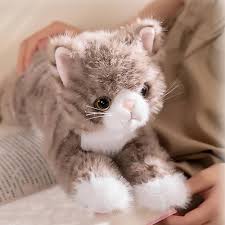 Gato de Peluche Simulación: Juguete Lindos y Decorativo