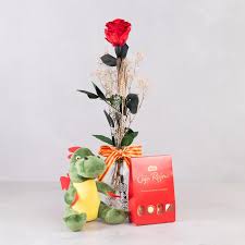 Flormoments Rosa Sant Jordi: Peluche y Chocolate en Jarrón