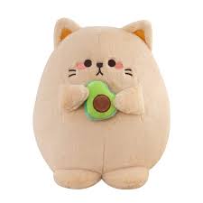 Gato de Peluche Kawaii con Aguacate