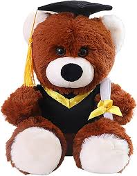 Peluches de Graduación 2024: Oso y Búho Con Sombrero de Doctorado