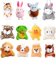 Conjunto de 12 Mini Peluches de Animales GEBETTER