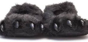 Zapatillas de Casa Pata de Oso Negro - Originales y Divertidas