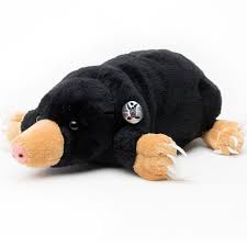Topo de Peluche Negro 33 cm - Juguete Ideal