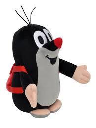 Peluche El Pequeño Topo con Mochila Roja - 16 cm