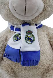 Osito de Peluche Real Madrid CF con Bufanda - 35 cm