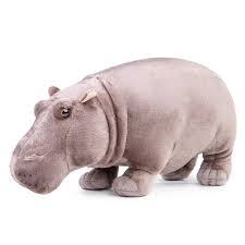 Hipopótamo de Peluche Realista - Gris