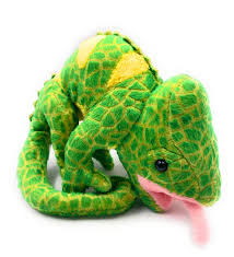 Cameleón de Peluche Verde 17 cm - Onwomania