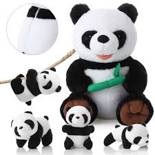 Set de 5 Peluches de Panda Skylety