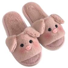Pantuflas de Peluche Rosa Cerdito para Adultos