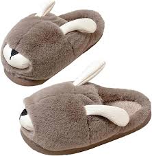 Pantuflas de Peluche con Orejas de Conejo Unisex