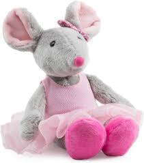 Ratón de Ballet de Peluche Schaffer - Gris/Rosa