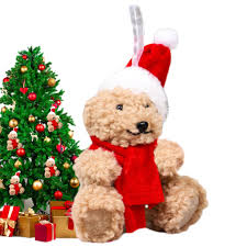 Oso de Peluche Navideño: Adorno y Favor de Fiesta