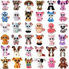 Ty - Set de 5 Peluches Beanie Boo's de 15 cm