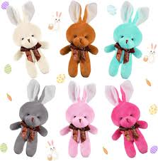Conjuntos de Conejos de Peluche de Pascua - Mini Juguetes Coloridos