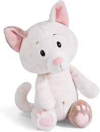Gato de Peluche NICI Love 35cm Blanco - Sostenible y Adorable