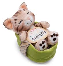 Gato Bengala de Peluche 12cm en Cesta