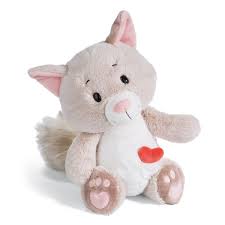 Gato Esponjoso NICI Love 50cm Gris - Peluche Sostenible para Jugar y Abrazar
