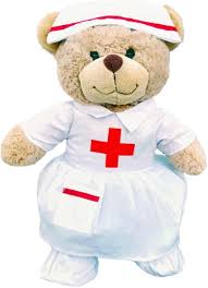 Traje de Enfermera para Oso de Peluche - 40 cm