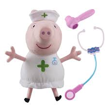 Peluche Peppa Pig Enfermera con Voz