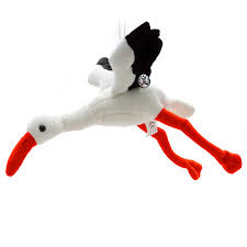 Cigüeña de Peluche Blanca 26 cm